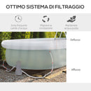 Piscina Fuori Terra 540x304x106 cm Telaio in Acciaio con Filtro e Scaletta Grigia