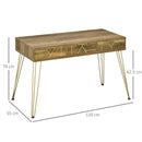 Consolle Fissa da Ingresso con 3 Cassetti 120x55x79 cm in Truciolato e Acciaio