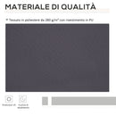 Telo di Ricambio per Tenda a Bracci Retrattile 347x290 cm  in Poliestere Anti UV Grigio  