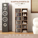 Set 2 Pezzi Mobile Libreria Porta CD 21x22.5x88,5 cm Colore Legno   