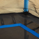 Trampolino Tappeto Elastico per Bambini con Ingresso a Cerniera e Pali Imbottiti Ø163.5x190 cm in Acciaio, PP e EPE Azzurro 