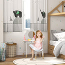 Toeletta Trucco per Bambine Nuvola Consolle e Sgabello in Legno Bianco 