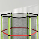 Tappeto Elastico per Bambini 3-6 Anni Ø140x190 cm con Rete di Protezione Verde e Nero   