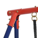 Set 3 Altalene per Bambini 435x135x177 cm con Canestro e Scaletta Multicolor