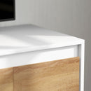 Parete Attrezzata Mobile TV fino a 50"" e Pensile 120x41x43,3 cm Bianco e color Legno  