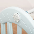 Set Gioco 5 in 1 per Bambini Scivolo Altalena Canestri Porta di Calcio e Anelli    