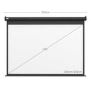 Telo Proiettore 100"" Regolabile con Telecomando Formato 4:3 203x152 cm Nero