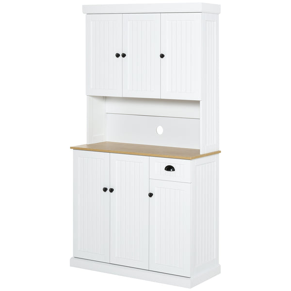 sconto Mobile Dispensa Cucina 101x39x180 cm in Legno Bianco