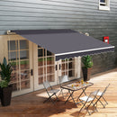 Telo di Ricambio per Tenda a Bracci Retrattile 347x290 cm  in Poliestere Anti UV Grigio  