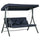 Dondolo da Giardino 3 Posti 198x118x168 cm Sedute Separate con Chaise Longue Blu Scuro