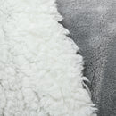 Coperta Plaid Dubleface 203x152x0,5 cm in Flanella 220 GSM e Sherpa 260 GSM Grigio