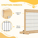 Cancelletto di Sicurezza per Cani 104-183x36x69 cm Estensibile in Legno