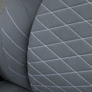 Sedia da Ufficio Direzionale 65,5x69,5x112-122 cm in Poliestere Grigio Scuro