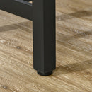 Set 2 Sgabelli Bar e Tavolo Alto in MDF e Acciaio Marrone Rustico e Nero