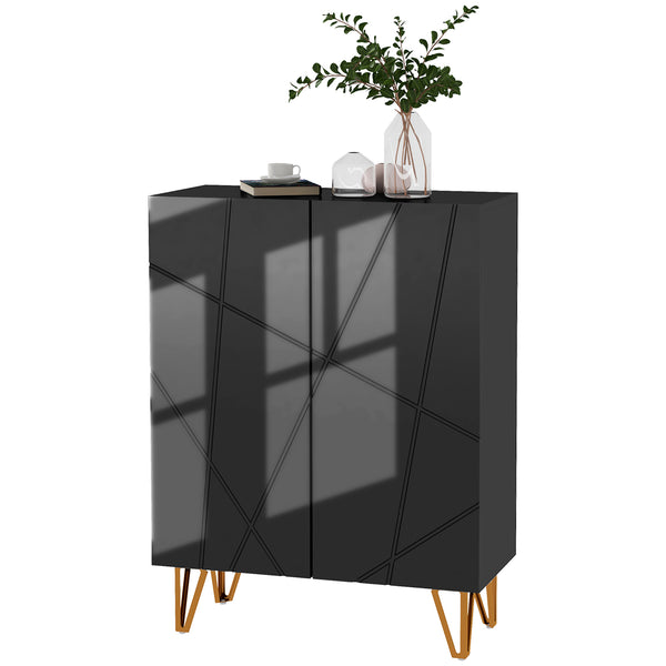 Scarpiera Moderna per 15-20 Paia di Scarpe Ripiani Regolabili Chiusura Ammortizzata Nero online