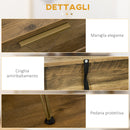 Tavolo Consolle Ingresso 120x29x79 cm in Truciolato e Acciaio Bronzo