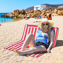 Set 2 Lettini Spiaggia Pieghevoli con Schienale Regolabile a 5 Livelli Rosso    