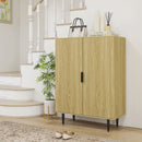 Scarpiera Salvaspazio 15 Paia di Scarpe 4 Ripiani Regolabili 80x38x110 cm Rovere 