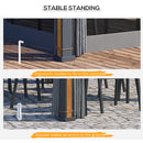 Gazebo da Giardino 3x4m con Tende e Zanzariere Grigio e Marrone