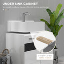 Mobile Sotto Lavabo Bagno 2 Ante 60x36,5x56 cm in MDF Bianco