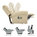 Poltrona Alzapersona Elettrica Massaggiante 98x96x105 cm in Similpelle Crema
