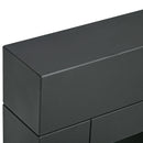 Camino a Bioetanolo da Pavimento 73x20x75 cm Bruciatore da 0,9L in Acciaio Verniciato  Nero Opaco 