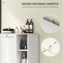 Mobile Bagno Portabiancheria 60x38x86 cm con Cesto Rimovibile Bianco   