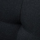 Divano Letto 3 Posti Reclinabile con Bracciolo Tavolino a Ribalta  in Tessuto Effetto Lino Grigio  