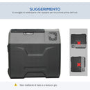 Frigo Portatile per Auto da 50L 58,6x37,8x54,5 cm con Pannello Touch e Ruote Grigio   