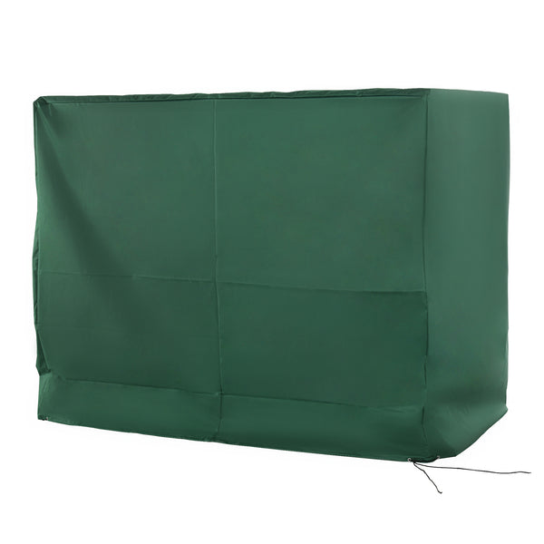 sconto Copertura per Dondolo da Giardino a 3 Posti 240x133x185 cm Tessuto Oxford con Chiusura a Corda Verde   Verde