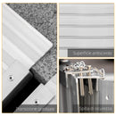 Rampa per Sedia a Rotelle Pieghevole 61x74x5 cm in Alluminio con Bordi Esterni Argento  