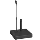 Base per Ombrellone Riempibile 60x60x100 cm con Maniglia e Ruote in HDPE Nero  