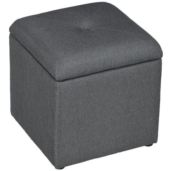 Pouf Contenitore 39x39x39 cm in Tessuto Teddy Grigio acquista