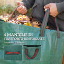 Set 3 Sacchi per Rifiuti da Giardino Ø67x84 cm da 300 L Richiudibili e Riutilizzabili Verde  