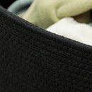Cesto Portabiancheria Pieghevole con Manici 88L Ø56x35.5 cm in Cotone Naturale Nero 