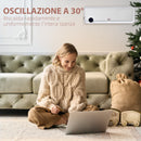 Riscaldatore Elettrico da Parete Timer 3 Modalità 56x18,5x11,7 cm Bianco e Argento  