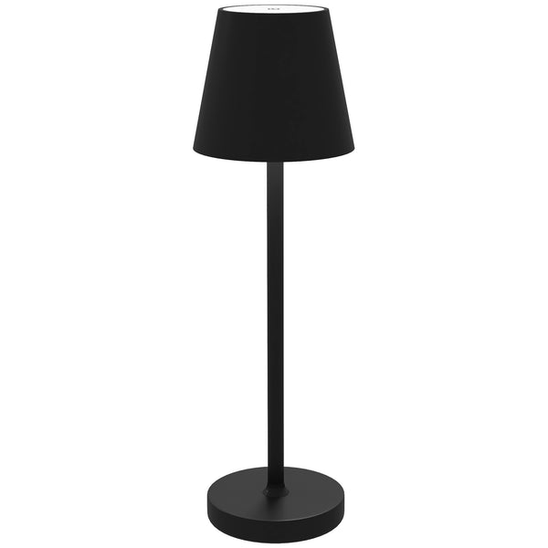 Lampada da Tavolo Portatile Ø11,2x36,5 cm in Acrilico e Metallo Nero prezzo