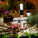 Faretto Solare a LED da Giardino 68x37x16 cm in Alluminio Argento Nero e Bianco