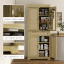 Credenza Cucina Stile Boho 2 Armadietti con Portaspezie e Cassetto 76x40x183 cm Rovere