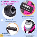 Triciclo Elettrico per Bambini 3 in 1 con Fari Musica e Clacson Rosa 