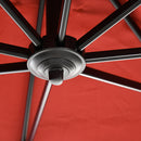 Ombrellone da Giardino Decentrato 245x245x248 cm in Alluminio Rosso