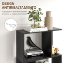 Mobile Libreria Design Moderno 60x24x184,5 cm a 5 Ripiani in Legno Nero 