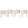 Set 4 Sedie da Giardino Design Moderno 60x56x75 cm Impilabili in PP Bianco