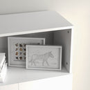 Mobile Multiuso 2 Ante 70x35x188 cm Ripiani Regolabili in Truciolato Bianco