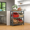 Scaffale Autoportante a 3 Livelli Ripiani Regolabili per 6 Casse di Bevande 110x30x110 cm Grigio