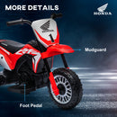 Moto Elettrica per Bambini 3 Ruote 6V con Licenza Honda CRF450RL Rosso