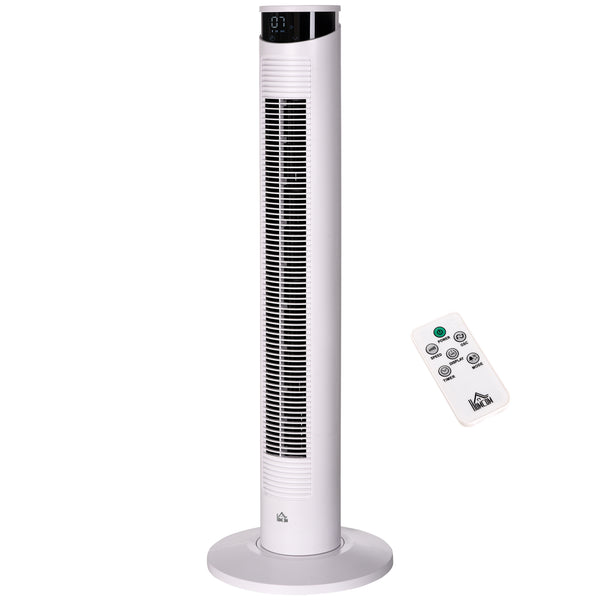Ventilatore a Torre 45W a 4 Modalità e 3 Velocità con Timer da 12h Ø31.5x93 cm in ABS e Alluminio Bianco sconto