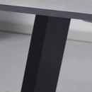 Tavolo da Pranzo per 4-6 persone 140x80x76 cm Piano Effetto Marmo