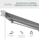 Tenda da Sole a Bracci Regolabile 200x295 cm in Alluminio e Poliestere Crema