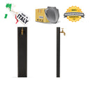 Fontana da Giardino Design a Colonna Ovale Rubinetto in Ottone Senza Base Corten  